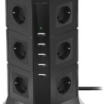 BEVA - Torre multipresa con 12 prese e 5 porte USB 12