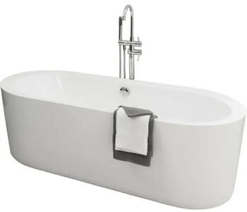 OLERON Vasca da bagno - Vasca da bagno ad isola 170x80cm - 3mm acrilico rinforzato - Bianco 8