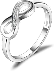 Anello di fidanzamento Infinity Knot in argento con zircone 2