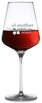 Bicchiere da vino con incisione "Le Meilleur Papi du Monde" - Amavel 19