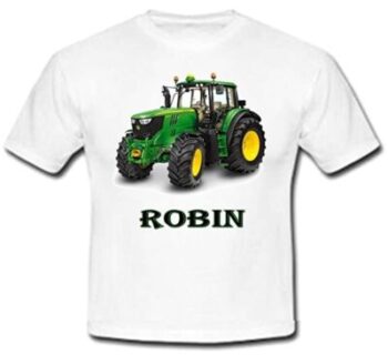 Maglietta personalizzata John Deere trattore verde 13