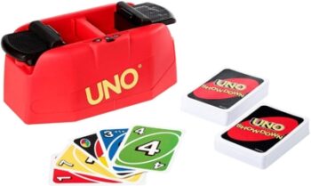 UNO Showdown gioco da tavolo e 112 carte con lanciatore, per bambini e adulti 16