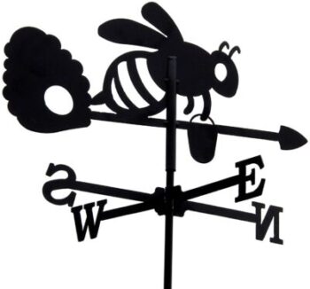 Weathervane Bee e il suo alveare in ferro battuto Modello piccolo 5