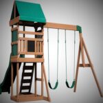 Parco giochi in legno con altalena, scivolo, sabbiera, scala, casa al coperto - BACKYARD DISCOVERY HILL 12