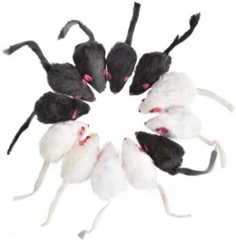 Riosupply - Peluche di topo bianco e nero 6