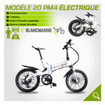 Bicicletta elettrica pieghevole 20PM4 Blancmarine 16