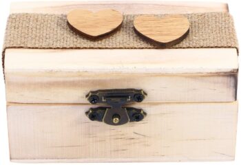 Scatola rustica vintage in legno per matrimonio o fidanzamento 3