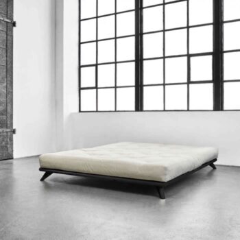 Terre de nuit - Futon senza letto in legno massiccio 140 x 200 cm 1