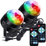 Lunsy - Set di 2 palle stroboscopiche a LED RGB 12
