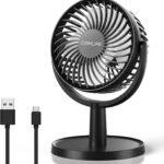 Comlife - Mini ventilatore da tavolo USB 12
