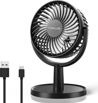 Comlife - Mini ventilatore da tavolo USB 6