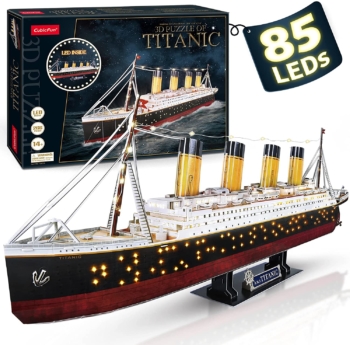CubicFun 3D puzzle Titanic con LED - 266 pezzi 25