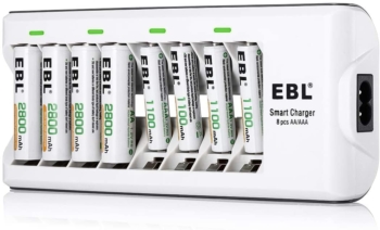 EBL - Caricabatterie ricaricabile 8 slot 5