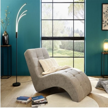 Modern Living PATIO Sedia lounge in tessuto Alfa grigio chiaro 1