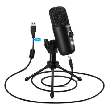 Microfono Capacitivo Da Tavolo Riduzione Del Rumore Effetto Luce RGB Per PC U8F6 