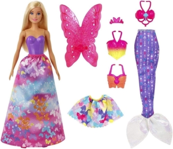 Barbie Dreamtopia 3 in 1 box set: principessa, sirena, fata 63