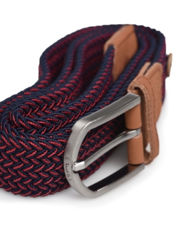 Cintura in nylon bicolore Faguo bordeaux 5